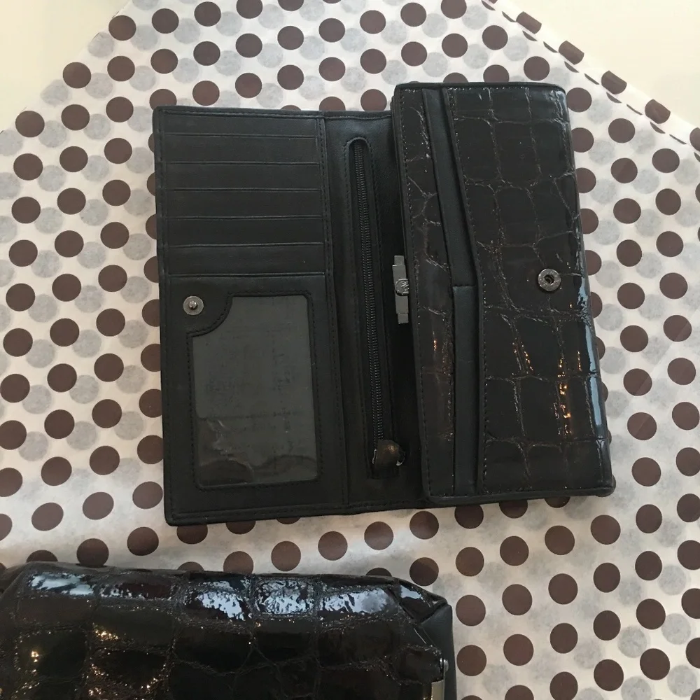 Wanlima  Lady’s Set Wallet & Cosmetic Bag Leather